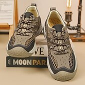 baratos Ténis para Homem-Tênis masculino cáqui para caminhada ao ar livre - tênis de corrida de trilha duráveis com malha respirável e sola antiderrapante para acampamentos, caminhadas e aventuras diárias ao ar livre