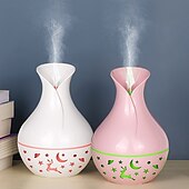 cheap Bedside Lamp-1pc USB Portable Humidifier with Essential Oil Diffuser  Quiet Operation Auto Shut-Off 7 Color Lights Nightlight for Home &amp; Office Use - Plastic Material