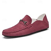 abordables Chaussures sans lacets &amp; mocassins-Mocassins en daim beige pour hommes avec boucle, légers et flexibles, parfaits pour une tenue de bureau décontractée, des soirées sociales et des journées de détente