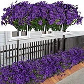 olcso hálaadás és őszi dekoráció-10 db UV-álló műorchidea csokor, műanyag művirág kültéri kertbe, verandára, ablakba és otthoni dekorációhoz, tökéletes húsvétra, Oktoberfestre, halottak napjára, diwalira, emléknapra és szezonális