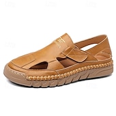 Χαμηλού Κόστους Υπαίθριες σάντες-Ανδρικά καφέ slip-on σανδάλια εξωτερικού χώρου με ελαστικά λουράκια και αναπνεύσιμο mesh επάνω μέρος για καλοκαιρινές περιπέτειες