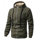 preiswerte Oberteile-Herren Windjacke Wanderjacke Fleecejacke Außen Warm Wanderoutfits Wanderbekleidung Winter Herbst Oberteil Camping / Wandern / Höhlenforschung Laufen Dunkelgrau Schwarz Armeegrün