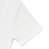 economico camicie casual da uomo-Per uomo Camicia Camicia Estiva Camicia casual Camicia da Spiaggia Camicia con Bottoni Nero Bianco Blu marino Kaki Grigio chiaro Manica Corta Semplice Scollo a V Vacanza Camicia hawaiana Abbigliamento