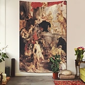 halpa Uskonnollinen kudos-Keskiajan Gobeliini Keskiajan Roikkuu Gobeliini Suuri Gobeliini Maalauksellinen Koriste Valokuva Tausta Peitto Verho Koti Makuuhuone Olohuoneen Koristus