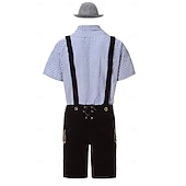 abordables Hombres-Oktoberfest Lederhosen Camisas Sombrero alpino bávaro Alemán alpino prados Hombre Fiesta Festival de Cerveza Paño de estilo tradicional