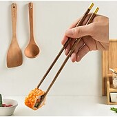 cheap Cooking Utensils-5Pairs Wood Chopsticks Chinese Style Solid Wood Chopsticks Family Hotel Wedding Chopstick Set