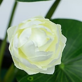 voordelige Kunstbloemen-2-pack kunstmatige waterlelie lotusbloemen voor aquariumdecoratie, boeddhistisch altaar, fotografie-accessoires, kunstbloemen