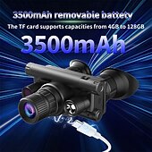 economico Fotocamera e foto-Visione notturna 4K HD montata sulla testa con ingrandimento 8x, modalità a 4 colori, zoom 8x, scheda di memoria da 64 GB per registrazione e riproduzione ad alta definizione, sorveglianza del