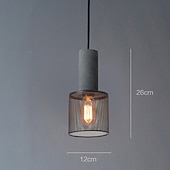 cheap Pendant Lights-Chandelier Cement Iron Cage Pendant Light Creative Metal Mesh Ceiling Light Fixture, Flush Mount Hanging Light for Kitchen Island Dining Room Bedroom Living Room Corrido Lamp