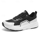 Χαμηλού Κόστους Ανδρικά Sneakers-Ανδρικά πλεκτά mesh αθλητικά παπούτσια με μπλε σόλα σε αντίθεση – ελαφριά και αναπνεύσιμα αθλητικά παπούτσια για τρέξιμο, καθημερινή προπόνηση, ταξίδια στην πόλη και ενεργό τρόπο ζωής.