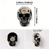 billige Halloween Kithen-6 stk. Halloween-skjelettmagneter i rustfritt stål til kjøleskap, kule søte gotiske dekorative magneter for voksne, gutter, kjøkken, kontor, tavler, skap