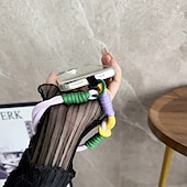 baratos Cordões de telefone e pulseiras-Nova pulseira de pulso colorida bloqueada, capa curta anti-perda para celular, dopamina, cartão estético de alta qualidade para homens e mulheres, confortável e resistente