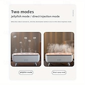 cheap Decorative Lights-1 Pc Dynamic Jellyfish Essential Oil Aromatherapy Diffuser Humidifier Sound Pickup Function Humidifier Colorful Light Remote Control Dimming Timer Function DC24V Plug