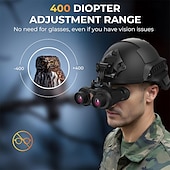 Недорогие Экшн-камеры-3D VR ультра HD бинокль ночного видения для взрослых - 8K с автоматическим пробуждением, инфракрасный, перезаряжаемый через USB, 6-кратный оптический зум, большой объектив 25 мм, идеально подходит для