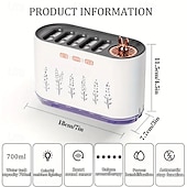 זול אורות דקורטיביים-1 pc מכשיר אדים שקט אוויר מפזר שמן ארומטי חמישה חורים דינמי צבעוני קוטב מכשיר אדים לבית חדר שינה למשרד מכשיר אדים USB תקע