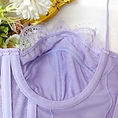 olcso fűző-Retró Középkori Reneszánsz Fűző Prsluk Bustier Jelmez Női Kelta Fantasy Mindszentek napja Farsang Parti Alkalmi / Napi LARP Felnőttek Fűző