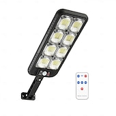 cheap Outdoor Wall Lights-100/200led Solar Street Light IP65 Waterproof Solar Outdoor Motion Sensor Lights Solar Wall Light with Remote for Garden Yard  1PC