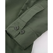 preiswerte Oberteile-Herren Wanderhemd Wanderspitze Cargo-Shirt Langarm Umlegekragen Oberteil Außen Wasserdicht Winddicht Leicht Polyester Dunkelgrau Armeegrün Khaki Laufen Camping / Wandern / Höhlenforschung