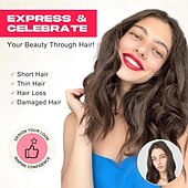 お買い得  拡張機能のクリップ-ヘアエクステンション 14 ショートクリップインヘアエクステンション 4個 合成ビーチウェーブブロンドナチュラルソフトヘアピース女性用 - ハイライト付きダークゴールデンブロンド