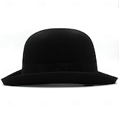 billige Tilbehør og mer-magisk hatt damehatt med bred brem i ull, britisk hiphop-hatt for menn, jazzhatt for vinter, ensfarget filthatt
