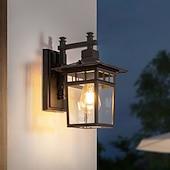 olcso kültéri fali lámpák-kültéri világítótestek falra szerelhető alumínium vízálló külső fali lámpa, rozsdaálló külső fekete fali lámpa tornáclámpák ház garázsához, ajtóhoz