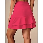 cheap Women&#039;s Golf Clothing-Women&#039;s Golf Skorts White Rose Red Skirt Ladies Golf Attire Clothes Outfits Wear Apparel