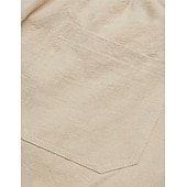 economico Vacanza-Per uomo Pantaloni di Lino Pantaloni Pantaloni Estivi Elastico in vita Coulisse Gamba Dritta Semplice Comodità Traspirante Lunghezza intera Casuale Quotidiano Ferie Moda Stile Classico Nero Bianco