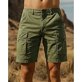preiswerte Unterteile-Herren Cargoshorts Wandershorts Tarnung Sommer Außen Normale Passform Schnelltrocknend Leicht Elastisch Atmungsaktiv Shorts Cachi scuro Armeegrün Baumwolle Tennis Golfspiel Laufen 29 30 31 32 34