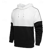abordables sudaderas basicas hombre-Hombre Sudadera Sudadera Con Capucha Negro Verde Trébol Gris Con Capucha Bloque de color Bloque de Color Bolsillo delantero Deporte Casual Diario Ropa de calle Fresco Ropa deportiva Otoño invierno