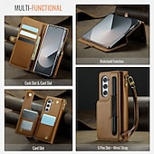 economico Cover Samsung-telefono Custodia Per Samsung Galaxy Z Fold 6 Custodia a Flip Cavalletto Resistente agli urti TPU Pelle PU