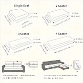 economico Rivestimento seduta e braccioli divano-copridivano magico copridivano elasticizzato copridivano cuscino del divano stile boho, protezione antiscivolo per mobili per coprisedile componibile 1/2/3/4, copridivano a forma di L, fodera per
