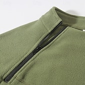 cheap Tactical Hoodie-Men's Hoodie Pullover Hoodie Sweatshirt Black Army Green Blue Dark Gray Beige High Neck Plain Zip Up Zipper Sports &amp; Outdoor Daily Holiday Cool Designer Sportswear Winter Clothing Apparel Hoodies
