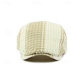 economico Cappelli da uomo-Per uomo Coppola Cappello Ascot Cappello da Giornalista Nero Rosso Cotone Moda Casual Streetwear Quotidiano Plaid Regolabile Protezione solare Traspirante
