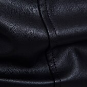 preiswerte Kunstlederjacke-Herren Kunstlederjacke Bikerjacke Motorradjacke Urlaub Täglich Winddicht Warm Tasche Winter Einfach Mode Klassisch Stehkragen Regulär Schwarz Jacken