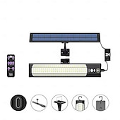 voordelige Wandverlichting buiten-316led buitenzonnestraatverlichting met 3 meter kabel, led split landschap patio tuinverlichting met afstandsbediening, camping buitenzonneschijnwerper, zonne-energie, USB-oplaadbaar, 1 stuk