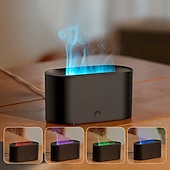 billige nattbordslampe-ny skrivebords regnbue simulert flamme aromaterapimaskin hjem hotell usb luftfukter aromaterapimaskin