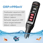 זול מכשירי חשמל ביתיים-בודק מים TDS 7 ב-1, מד pH דיגיטלי בדיוק גבוה, 0.01, בודק pH/TDS/EC/מליחות/טמפרטורה, בודק מים ppm למי שתייה, צמחים הידרופוניים, אקווריומים ובריכות שחייה.