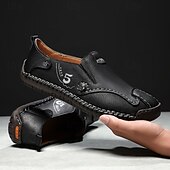 Χαμηλού Κόστους Ανδρικά Sneakers-Ανδρικά καφέ slip-on παπούτσια με ραφές σε αντίθεση, μαλακή εσωτερική σόλα και ανθεκτική σόλα από καουτσούκ για casual ρούχα γραφείου, καθημερινές μετακινήσεις και χαλάρωση το Σαββατοκύριακο.