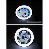 billige Lamper til takvifte-RGB fullfargepære dimbar timing LED-viftelys hengende hjemmedekorasjonsviftelys