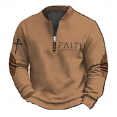 halpa Peruspuserot-Miesten College Quarter vetoketjullinen collegepaita Musta Valkoinen Armeijan vihreä Laivaston sininen Ruskea Puolivetoketju Väripalikka Kirjain Risti Puolet vetoketjusta Painettu Urheilu ja ulkoilu