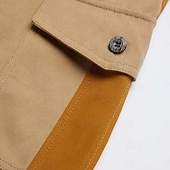 billiga Открытый-Men's Cargo Shorts Outdoor Shorts Shorts Casual Shorts Hiking Shorts Patchwork Multi Pocket Straight Leg Solid Color Color Block Moisture Wicking Wearable Knee Length Outdoor Casual Daily Vacation
