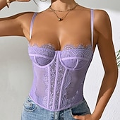 olcso fűző-Retró Középkori Reneszánsz Fűző Prsluk Bustier Jelmez Női Kelta Fantasy Mindszentek napja Farsang Parti Alkalmi / Napi LARP Felnőttek Fűző