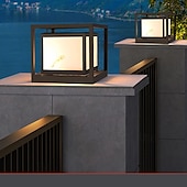 voordelige Postlicht-Buitenpaalverlichting armatuur moderne tuin entree buiten zuilverlichting metalen behuizing patio pilaarverlichting 110-240v 20w