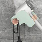 Недорогие Крючки и держатели-настенный держатель для фена для ванной комнаты, подставка для фена без сверления, минималистская роскошная полка для хранения парикмахерских принадлежностей