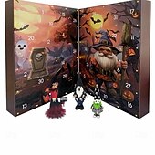 cheap Halloween Hanging &amp; Tabletop Decorations-Halloween Gnome Advent Calendar 2025, 24 Pieces Gnome Decor Ornaments Countdown Halloween Advent Calendar for Kid ,Dwarf Ornament