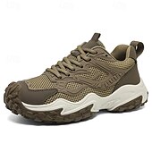 preiswerte Sneaker für Herren-Olivgrüne Wander-Sneaker für Herren – strapazierfähige Outdoor-Wanderschuhe mit atmungsaktivem Mesh und robuster Sohle für Trail-Walking, Camping und den täglichen Gebrauch im Freien