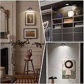 economico luce dell&#039;armadio-luci per quadri da parete, luci magnetiche a batteria per poster con 3 temperature di colore &amp;12 luci da parete RGB con timer dimmerabile e telecomando, per pittura, decorazione per cornice espositiva