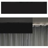 cheap Blackout Curtain-Linen Textured Top of Curtain Light Blocker for Blackout Curtains Light Blocking Fit for Bedroom Bathroom Easy Installation with Self-Adhesive Tape