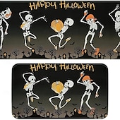 olcso Halloween hálószoba-halloweeni konyhaszőnyegek, 2 db konyhaszőnyeg, párnázott, fáradtsággátló konyhaszőnyegek padlóra, csúszásmentes álló asztali szőnyeg, vízálló konyhaszőnyeg-készlet konyhába, padlóra, irodába