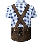 economico Abbigliamento Grafico-Camicie hawaiane Camicia Aloha bavarese Monaco Tedesco Alpino Grafico per Per uomo Adulti Stampa 3D  per Carnevale Birra Oktoberfest Spiaggia Vacanza Feste